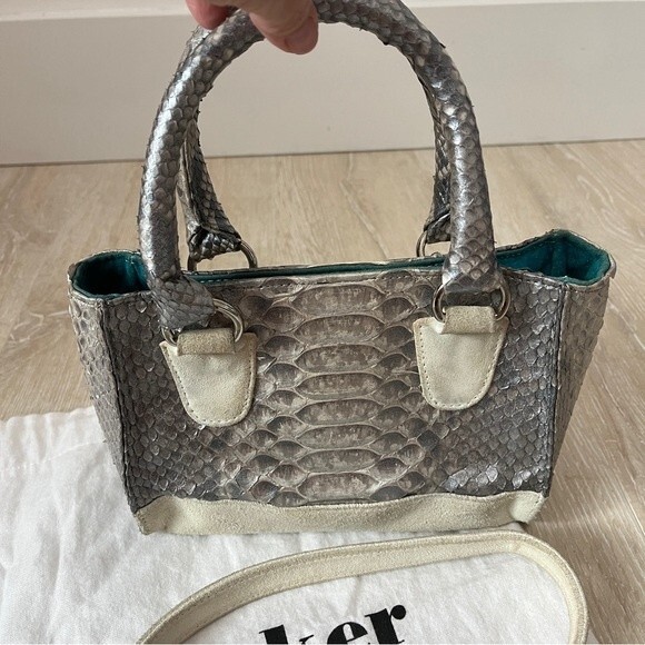 Chic Metallic Genuine Python Crossbody Bag - Picture 13 of 13